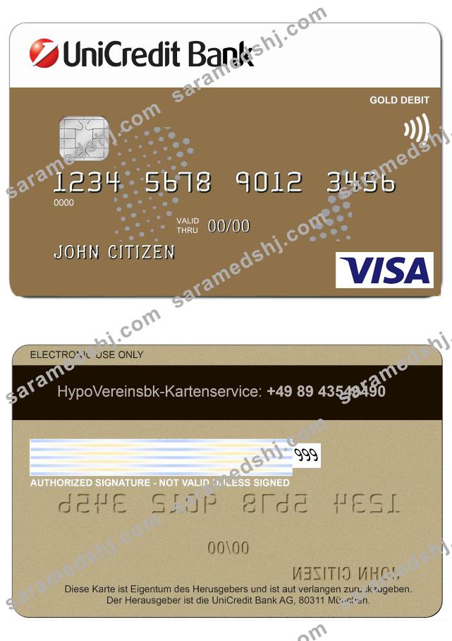 Germany UniCredit Bank VISA Credit Card